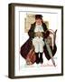 "Merrie Christmas" or Muggleston Coach, December 17,1938-Norman Rockwell-Framed Giclee Print