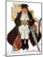 "Merrie Christmas" or Muggleston Coach, December 17,1938-Norman Rockwell-Mounted Giclee Print