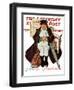 "Merrie Christmas" or Muggleston Coach Saturday Evening Post Cover, December 17,1938-Norman Rockwell-Framed Giclee Print