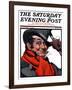 "Merrie Christmas" Saturday Evening Post Cover, December 3,1921-Norman Rockwell-Framed Giclee Print