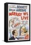 Merrily We Live, from Left: Brian Ahern, Constance Bennett, 1938-null-Framed Stretched Canvas