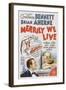 Merrily We Live, from Left: Brian Ahern, Constance Bennett, 1938-null-Framed Art Print