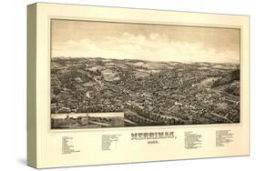 Merrimac, Massachusetts - Panoramic Map-Lantern Press-Stretched Canvas