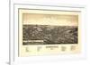 Merrimac, Massachusetts - Panoramic Map-Lantern Press-Framed Premium Giclee Print