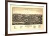 Merrimac, Massachusetts - Panoramic Map-Lantern Press-Framed Premium Giclee Print