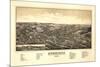 Merrimac, Massachusetts - Panoramic Map-Lantern Press-Mounted Premium Giclee Print