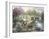 Merriment at Covered Bridge-Nicky Boehme-Framed Giclee Print