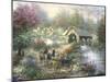 Merriment at Covered Bridge-Nicky Boehme-Mounted Giclee Print