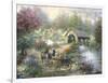 Merriment at Covered Bridge-Nicky Boehme-Framed Giclee Print