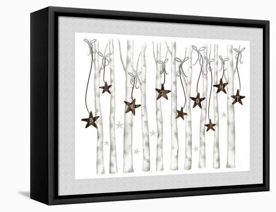 Merry and Bright Birch Trees II-Andi Metz-Framed Stretched Canvas