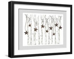 Merry and Bright Birch Trees II-Andi Metz-Framed Art Print