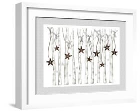 Merry and Bright Birch Trees II-Andi Metz-Framed Art Print