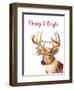 Merry and Bright Reindeer-Lanie Loreth-Framed Art Print