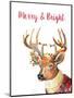 Merry and Bright Reindeer-Lanie Loreth-Mounted Art Print