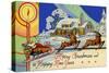 Merry Christmas And A Happy New Year-Curt Teich & Company-Stretched Canvas