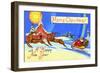 Merry Christmas And A Happy New Year-Curt Teich & Company-Framed Art Print