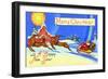 Merry Christmas And A Happy New Year-Curt Teich & Company-Framed Art Print