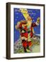 Merry Christmas And Happy New Year-Curt Teich & Company-Framed Art Print