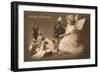 Merry Christmas Angel with Tree and Toys-null-Framed Art Print