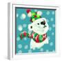 Merry Christmas - Baby Polar Bear-Stella Chang-Framed Art Print