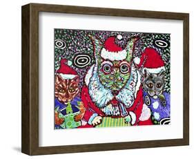 Merry Christmas Dogs-MADdogART-Framed Giclee Print