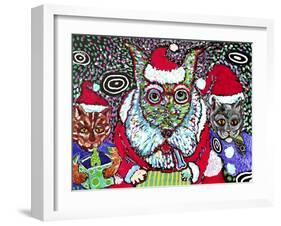 Merry Christmas Dogs-MADdogART-Framed Giclee Print