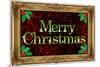 Merry Christmas Faux Framed Holiday Poster-null-Mounted Poster