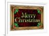 Merry Christmas - Faux Framed Holiday-null-Framed Art Print