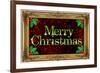 Merry Christmas - Faux Framed Holiday-null-Framed Art Print