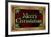 Merry Christmas - Faux Framed Holiday-null-Framed Art Print
