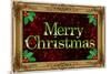 Merry Christmas - Faux Framed Holiday-null-Mounted Art Print