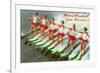 Merry Christmas from Florida, Water Skiers-null-Framed Art Print