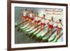 Merry Christmas from Florida, Water Skiers-null-Framed Art Print