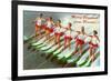 Merry Christmas from Florida, Water Skiers-null-Framed Art Print