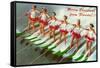Merry Christmas from Florida, Water Skiers-null-Framed Stretched Canvas