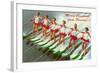 Merry Christmas from Florida, Water Skiers-null-Framed Art Print