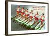 Merry Christmas from Florida, Water Skiers-null-Framed Art Print