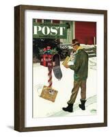 "Merry Christmas from the IRS," Saturday Evening Post Cover, December 17, 1960-Ben Kimberly Prins-Framed Giclee Print