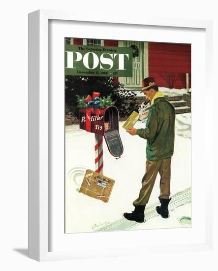 "Merry Christmas from the IRS," Saturday Evening Post Cover, December 17, 1960-Ben Kimberly Prins-Framed Giclee Print