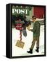 "Merry Christmas from the IRS," Saturday Evening Post Cover, December 17, 1960-Ben Kimberly Prins-Framed Stretched Canvas