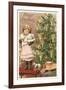 Merry Christmas, Girl with Doll-null-Framed Art Print