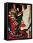 ”Merry Christmas, Grandma!’-Norman Rockwell-Framed Stretched Canvas