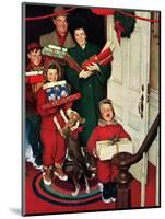 ”Merry Christmas, Grandma!’-Norman Rockwell-Mounted Giclee Print