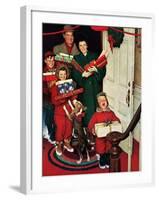 ”Merry Christmas, Grandma!’-Norman Rockwell-Framed Giclee Print