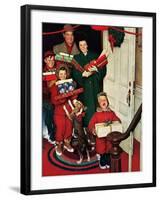 ”Merry Christmas, Grandma!’-Norman Rockwell-Framed Giclee Print