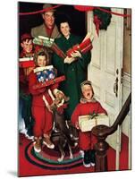 ”Merry Christmas, Grandma!’-Norman Rockwell-Mounted Giclee Print