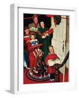 ”Merry Christmas, Grandma!’-Norman Rockwell-Framed Giclee Print