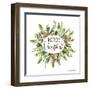 Merry Christmas Greenery I-Britt Hallowell-Framed Art Print