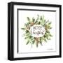 Merry Christmas Greenery I-Britt Hallowell-Framed Art Print