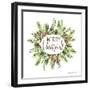 Merry Christmas Greenery I-Britt Hallowell-Framed Art Print